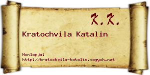 Kratochvila Katalin névjegykártya