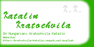 katalin kratochvila business card